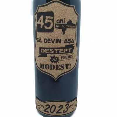 45 de ani mi-au trebuit sa devin asa destept, editie limitata, vin rosu cabernet sauvignon, demisec, 750ml, 13.5% alcool