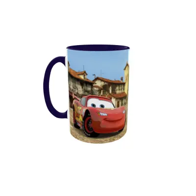 Fulger mc queen si bucsa, model 1, cana ceramica, 330ml