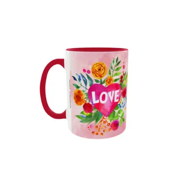 Love, cana din ceramica, 330ml, model 1