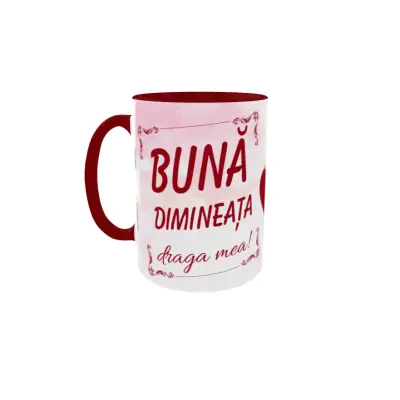 Buna dimineata draga mea, cana ceramica, 330ml