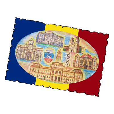 Arad, romania, magnet frigider mgs004
