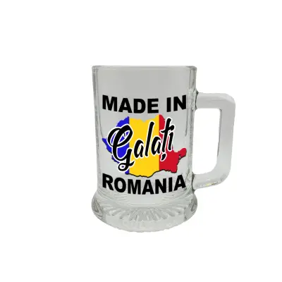 Made in galati romania, halba cu mesaj