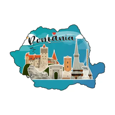 Harta, romania, magnet frigider mgs018