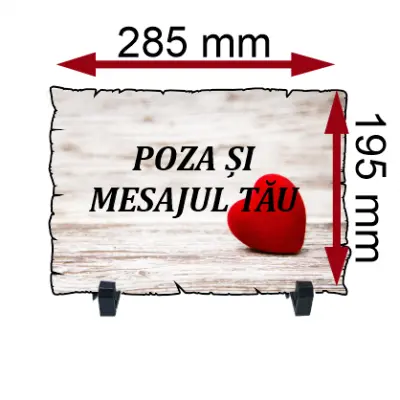 .placheta lemn personalizata dimensiune 195x285 mm