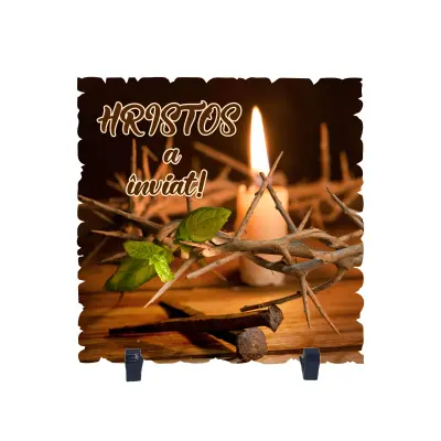 Hristos a inviat, placheta cu mesaj