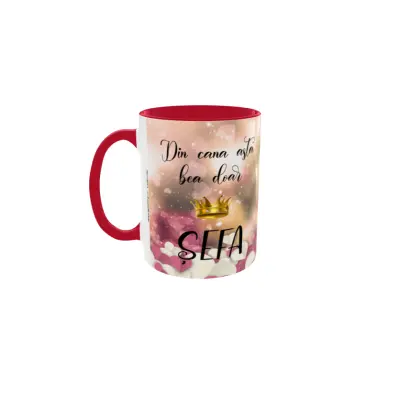 Din cana asta bea doar sefa, cana ceramica, 330ml, model cgs1742