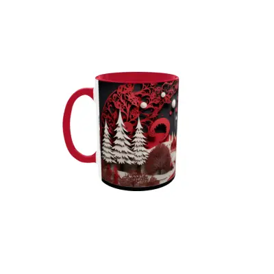 Iarna decor, cana din ceramica, 330ml, model cgs1799