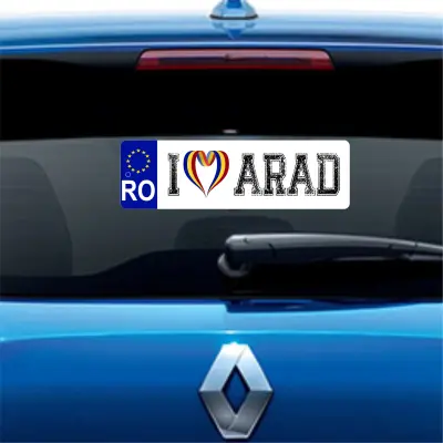 I love arad, indicator masina, dimensiune 500x100 mm