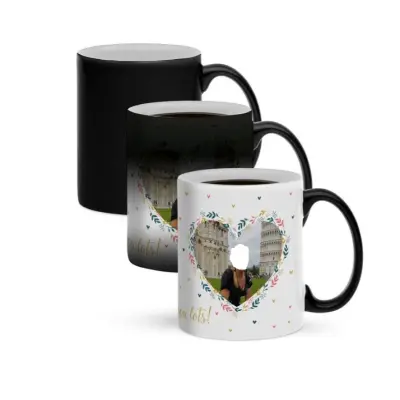 .interior negru, cana neagra termosensibila, din ceramica, personalizata