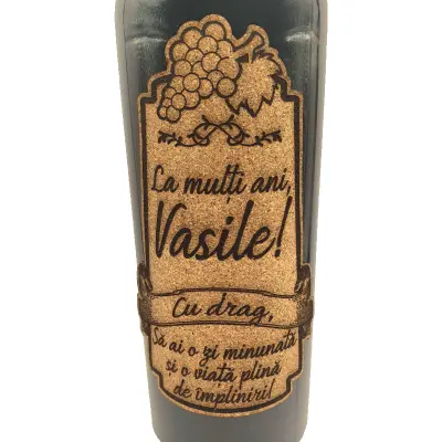 La multi ani vasile, editie limitata, vin rosu cabernet sauvignon, demisec, 750ml, 13.5% alcool