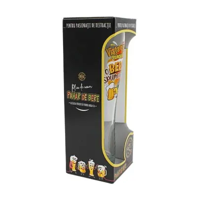 Viata e mai frumoasa langa o bere spumoaas, pahar bere cu mesaja