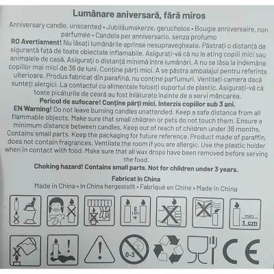 8, lumanare cifra aurie
