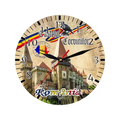 Castelul corvinilor hunedoara, ceas lemn de perete, model 43