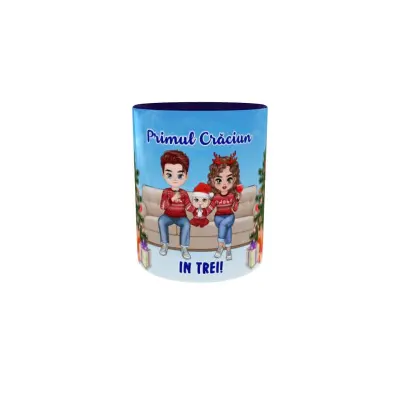 Primul craciun in trei, cana ceramica, 330ml, cgs1818