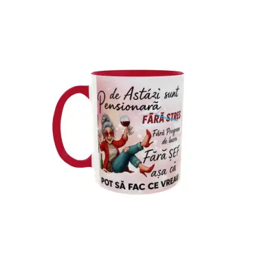 De astazi sunt pensioanara, cana ceramica, 330ml, cgs1836