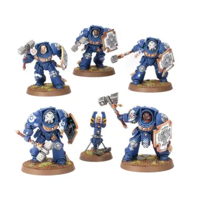 Terminator assault squad space marines, games workshop, extensie de joc warhammer 40000, 144 piese, gri