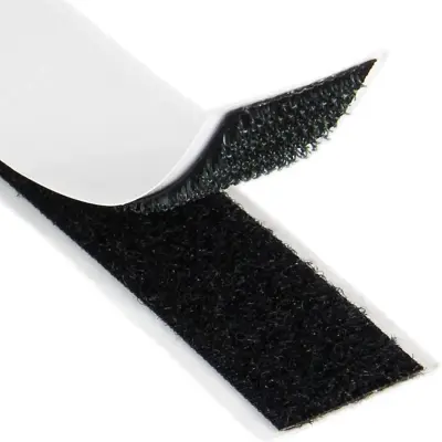 Banda velcro autoadeziva, dimensiuni 30mm latime x 100cm lungime, culoare neagra